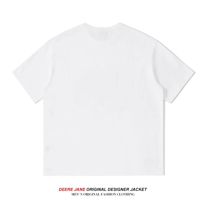 Men T-shirt Summer Cotton Short Sleeve Men's Loose Versatile Half Sleeve T-shirt