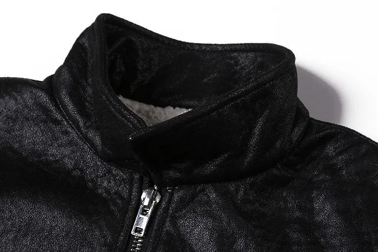 Men's Autumn/Winter Warm Faux Leather Jacket
