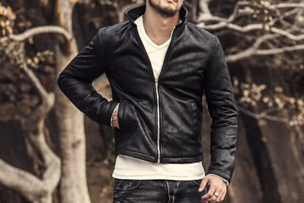 Men's Autumn/Winter Warm Faux Leather Jacket