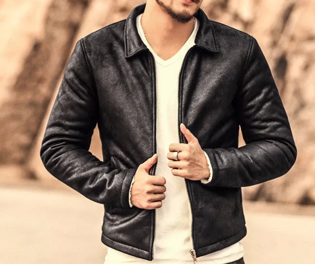 Men's Autumn/Winter Warm Faux Leather Jacket