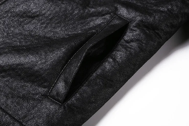 Men's Autumn/Winter Warm Faux Leather Jacket