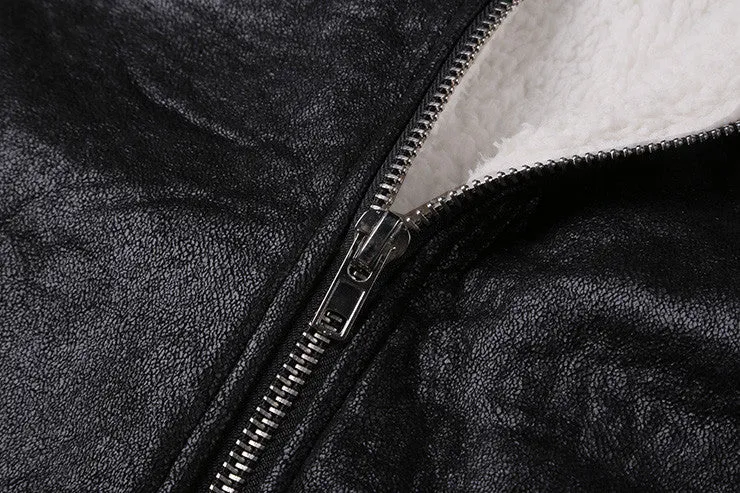 Men's Autumn/Winter Warm Faux Leather Jacket