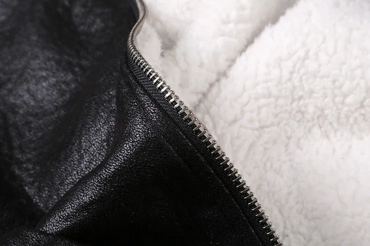 Men's Autumn/Winter Warm Faux Leather Jacket