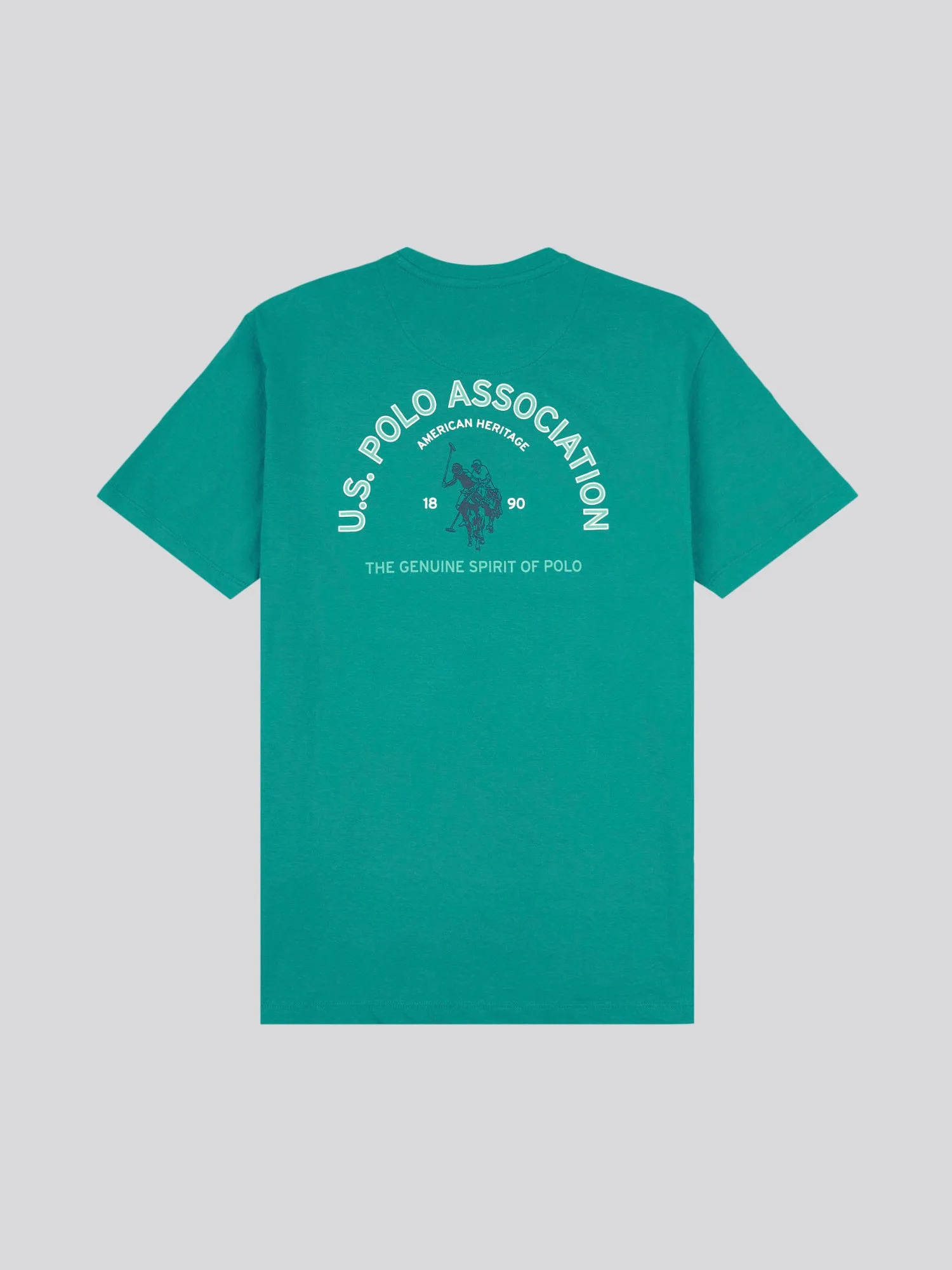 Mens Front Back Print Graphic T-Shirt in Alexandrite