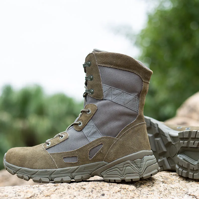 Men's high cut tactical boots Lightweight combat boots Outdoors hiking desert boots