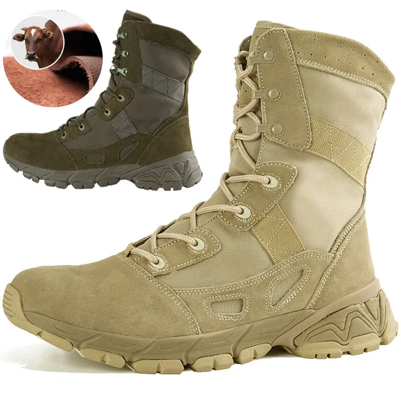 Men's high cut tactical boots Lightweight combat boots Outdoors hiking desert boots