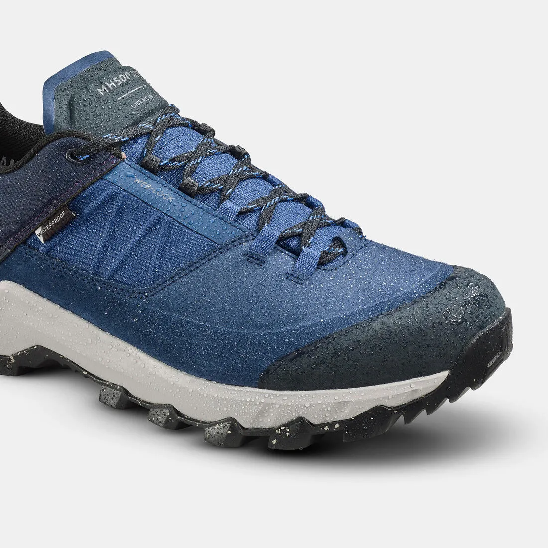 Men's Hiking Shoes Low Waterproof - MH500 Blue