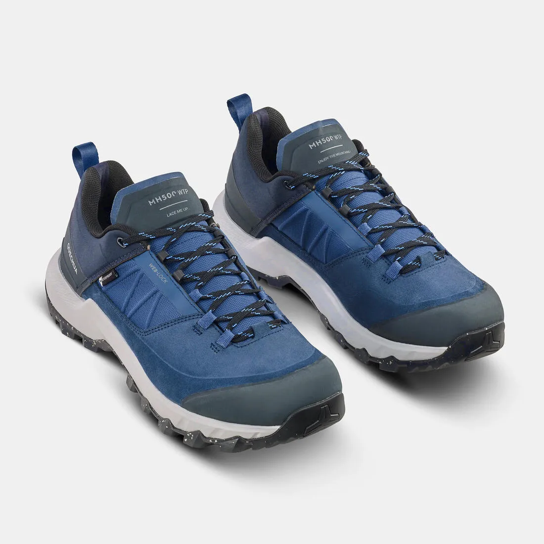 Men's Hiking Shoes Low Waterproof - MH500 Blue