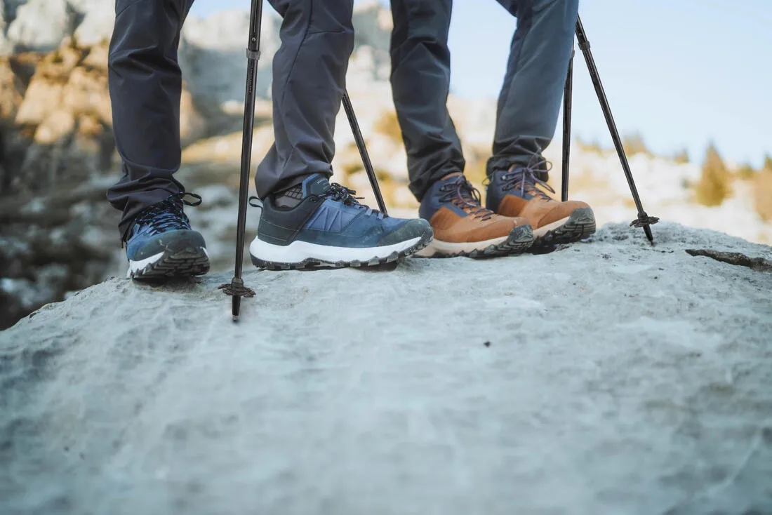 Men's Hiking Shoes Low Waterproof - MH500 Blue