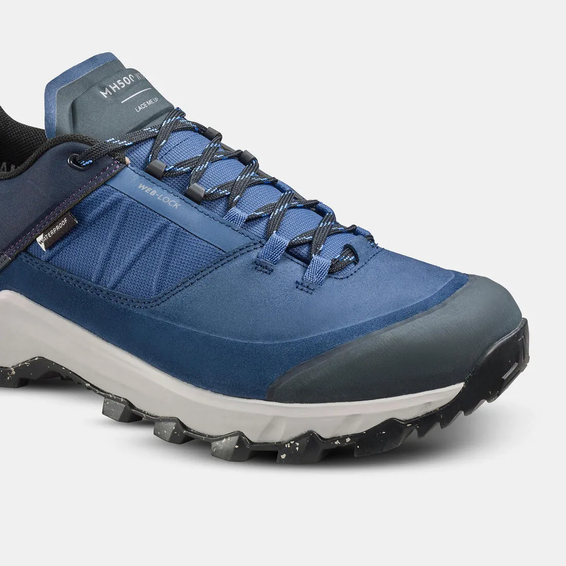 Men's Hiking Shoes Low Waterproof - MH500 Blue