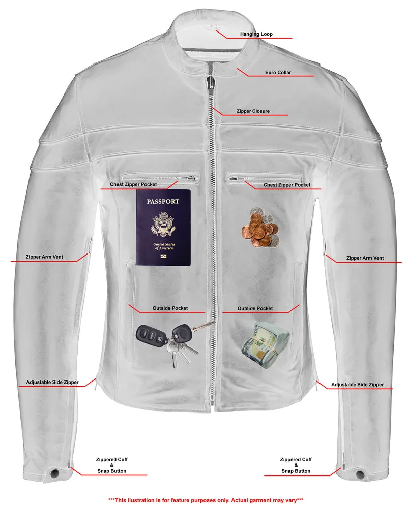 Men’s Tall Sporty Scooter Jacket – Naked Cowhide