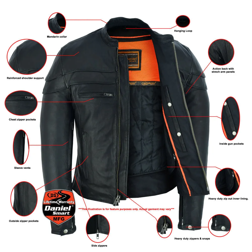 Men’s Tall Sporty Scooter Jacket – Naked Cowhide