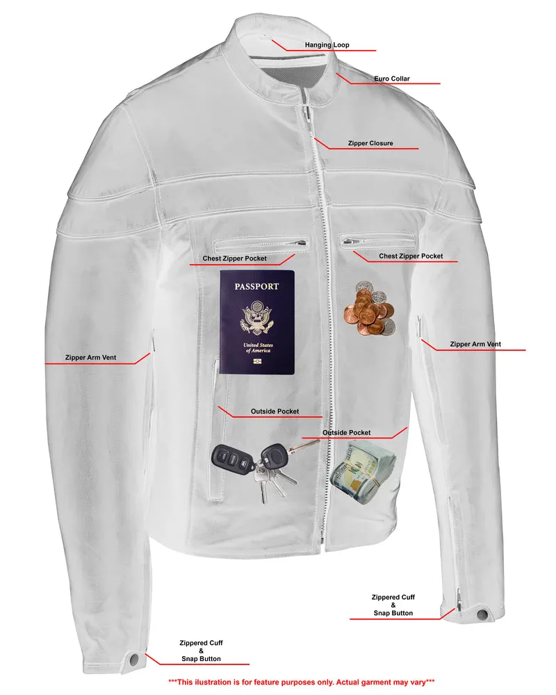 Men’s Tall Sporty Scooter Jacket – Naked Cowhide