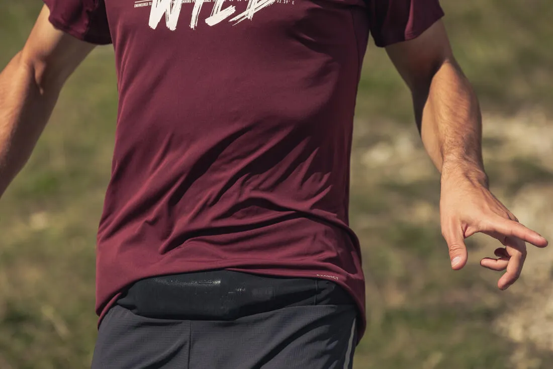MEN'S TRAIL RUNNING SHORT-SLEEVED T-SHIRT - GRAPH/AQUA
