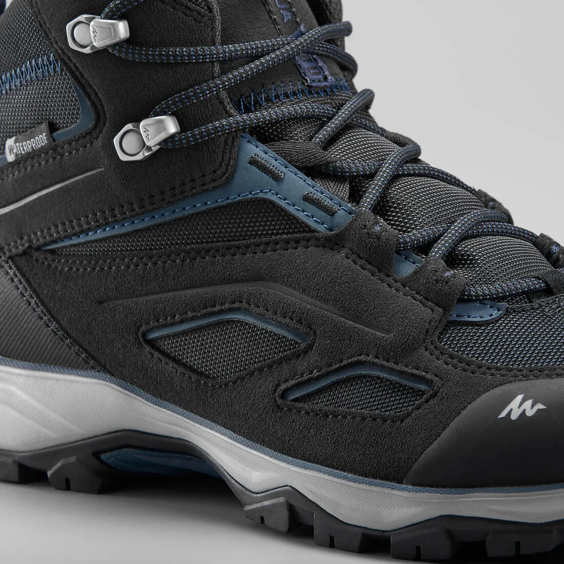 Men’s Waterproof Mid-Height Hiking Boots MH100 - Black