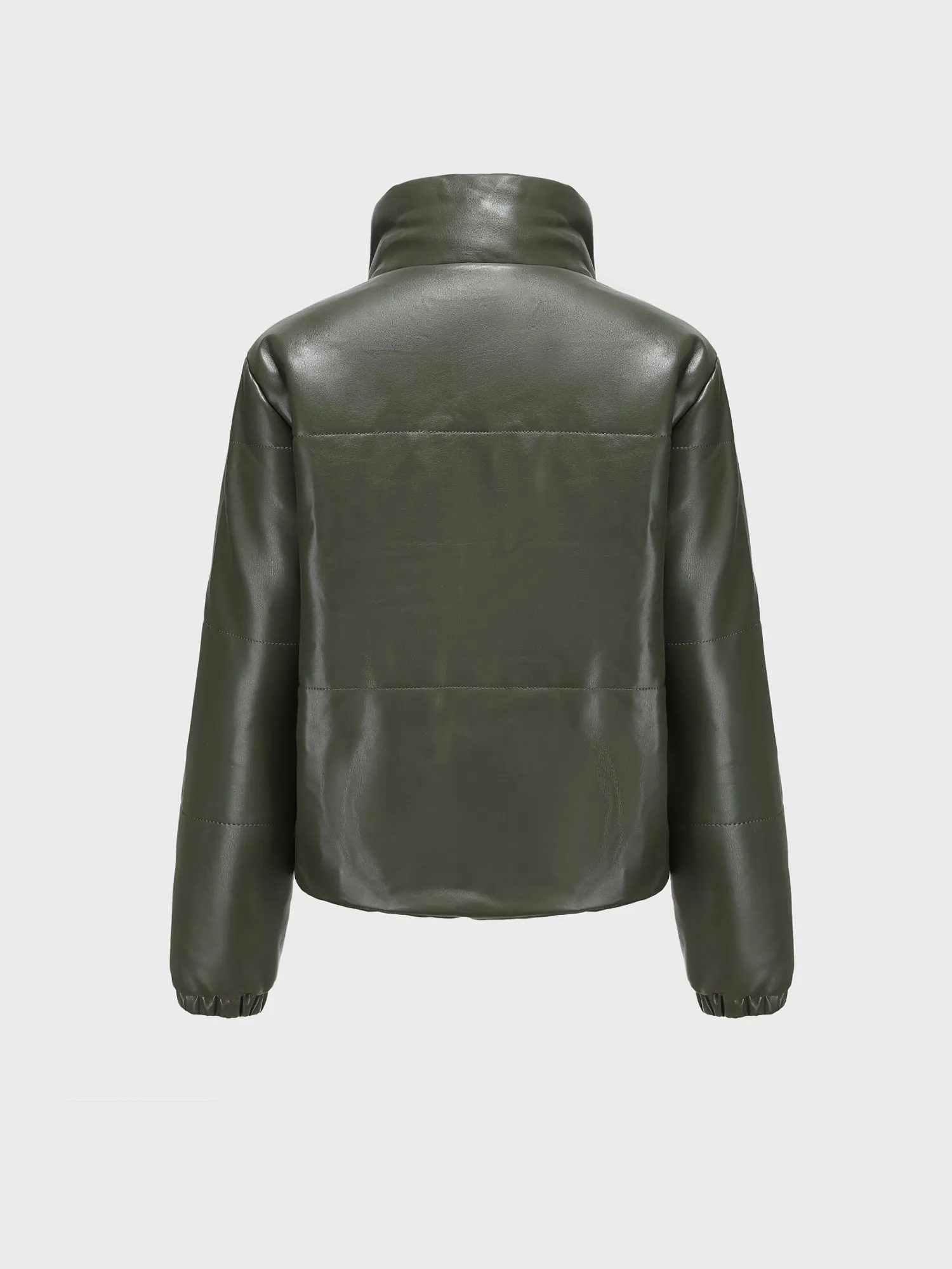 Midsize Warm Thickened Short Leather Jacket