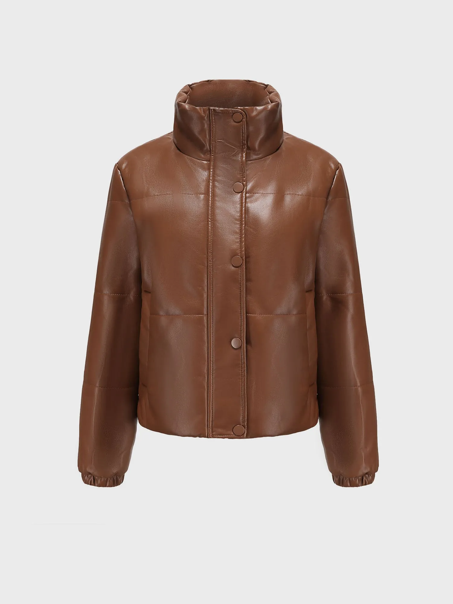 Midsize Warm Thickened Short Leather Jacket