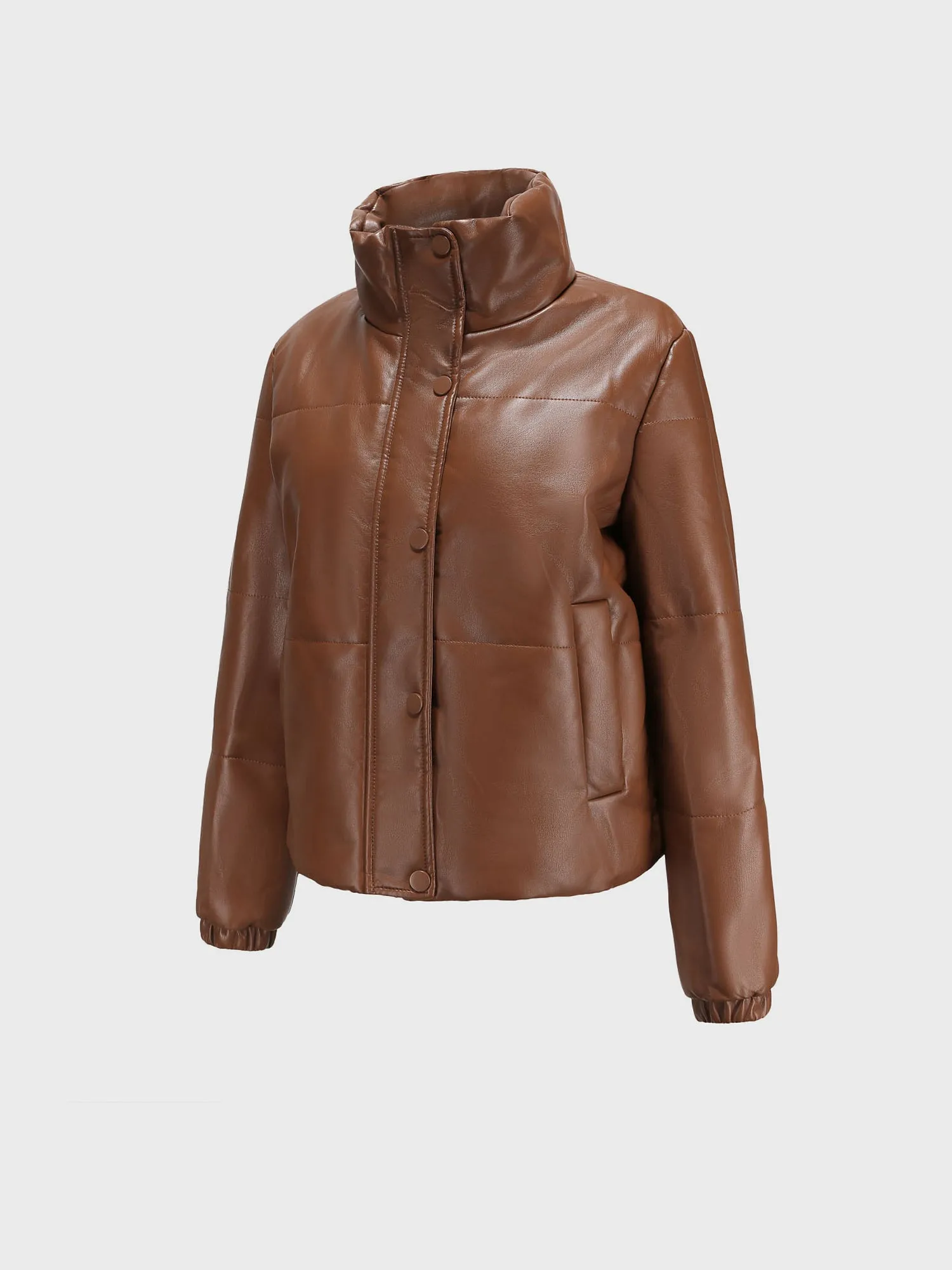Midsize Warm Thickened Short Leather Jacket