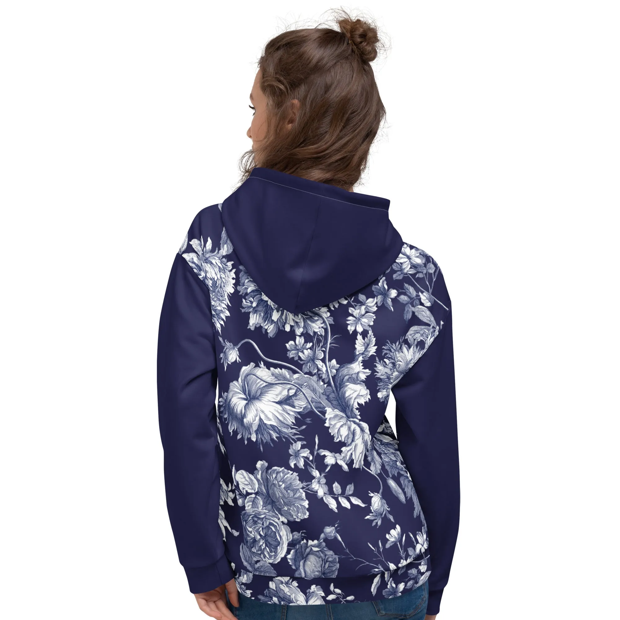 Navy Toile Hoodie