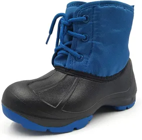 New Kids Amoji Waterproof Winter Boots, Blue/Black! Easy-slip on design! Sz 1