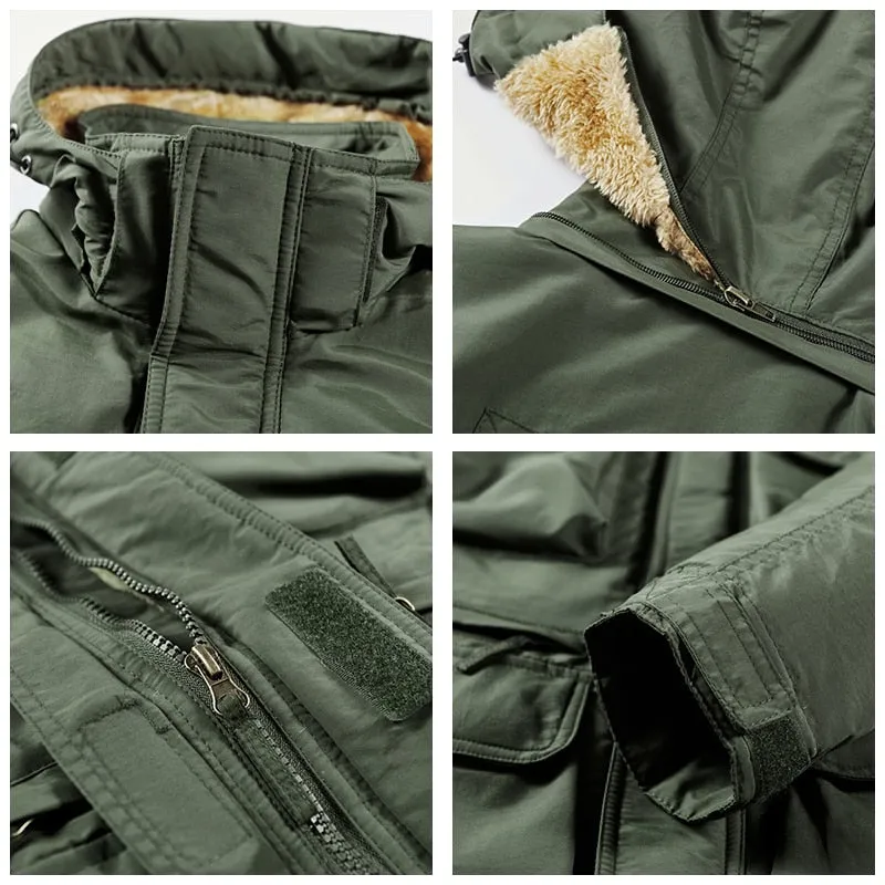 New Windproof Hooded Warm Fleece Men's Jacket