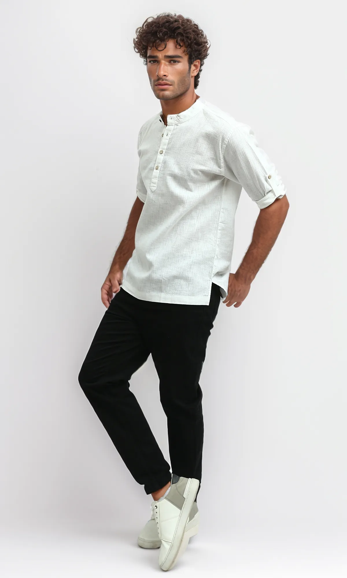 O192893 Black Gabardine Pants Slim Fit