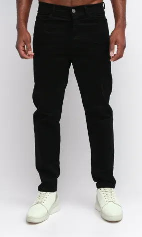 O192893 Black Gabardine Pants Slim Fit