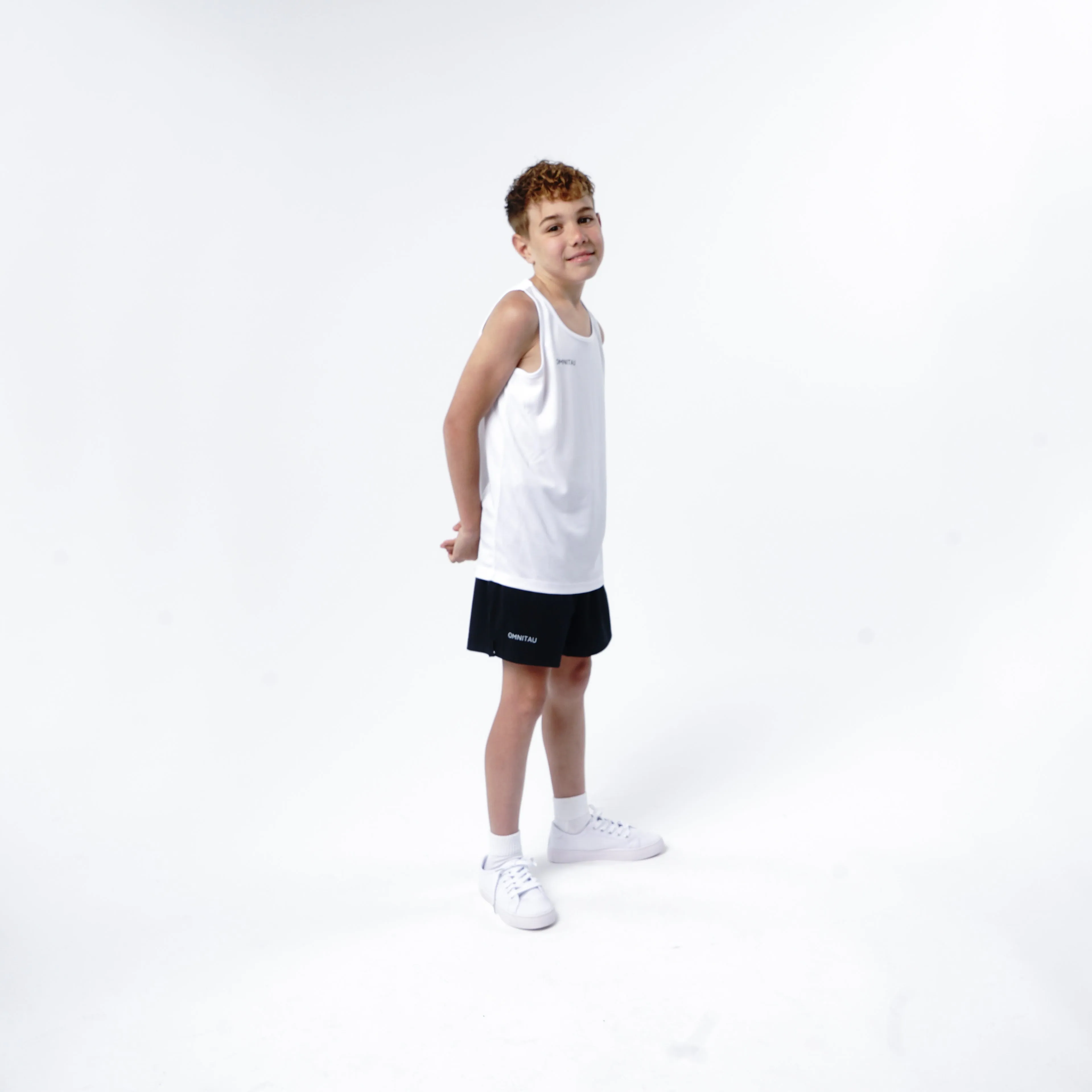 Omnitau Kid's Core Crew Neck Athletics Vest - White
