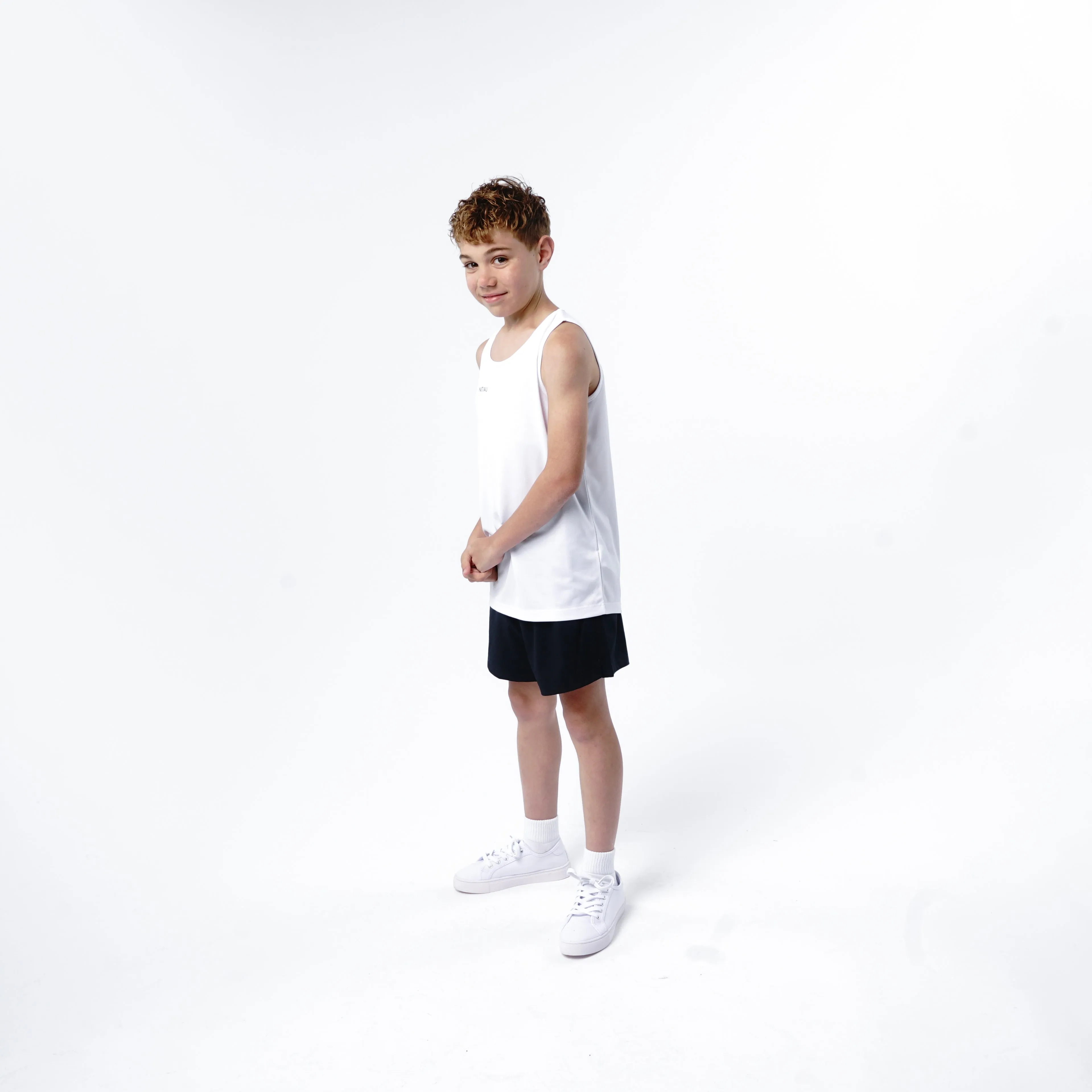 Omnitau Kid's Core Crew Neck Athletics Vest - White