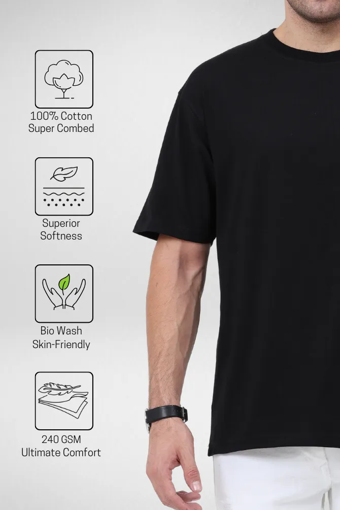 Pack Of 3 Oversized T-Shirts Black Olive Green and Lavender for Men