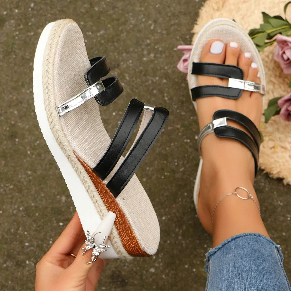 Pearl Wedge Sandals for Women