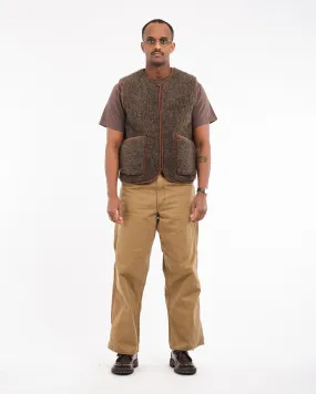 Pepitko Wool Vest Mid Brown