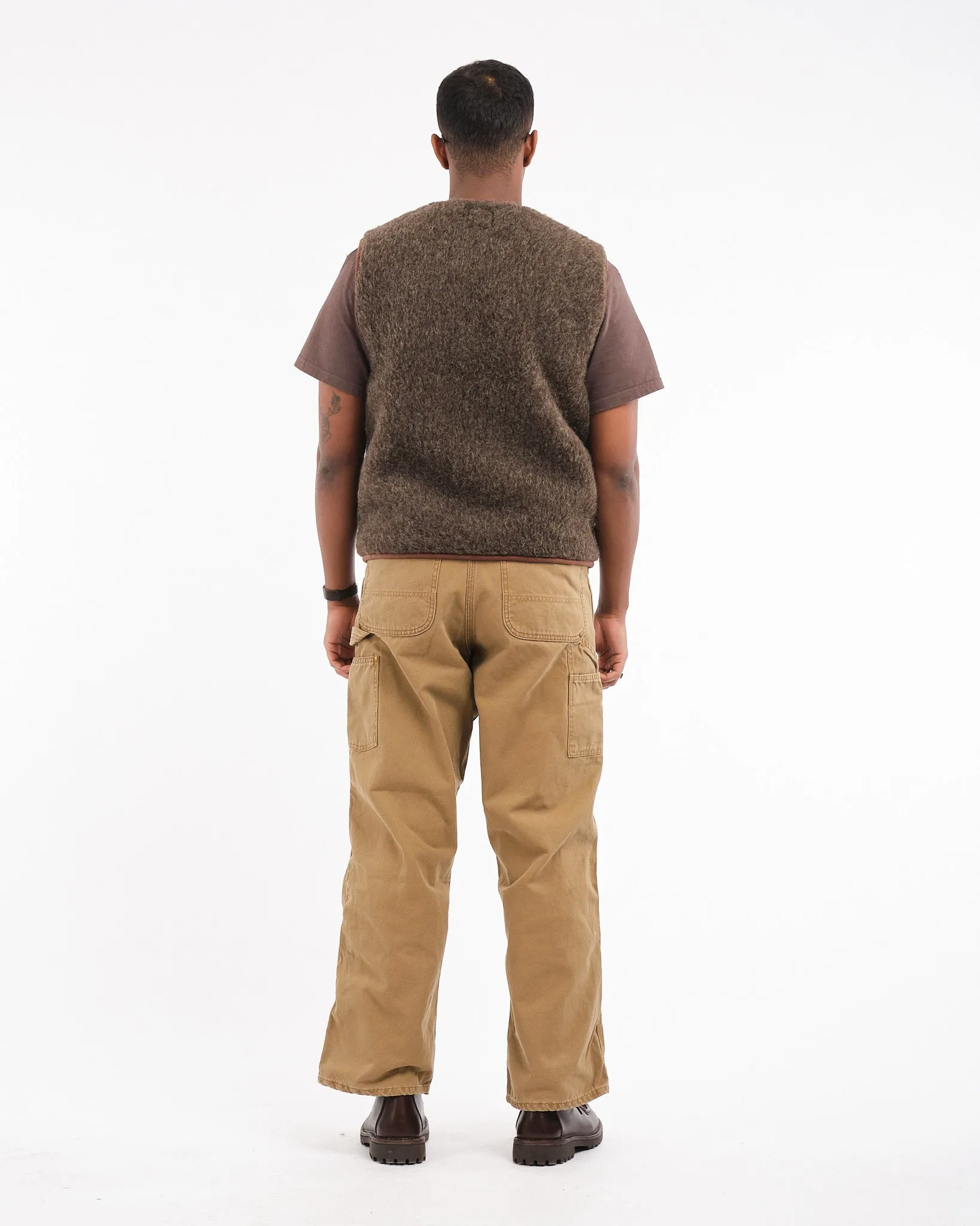 Pepitko Wool Vest Mid Brown