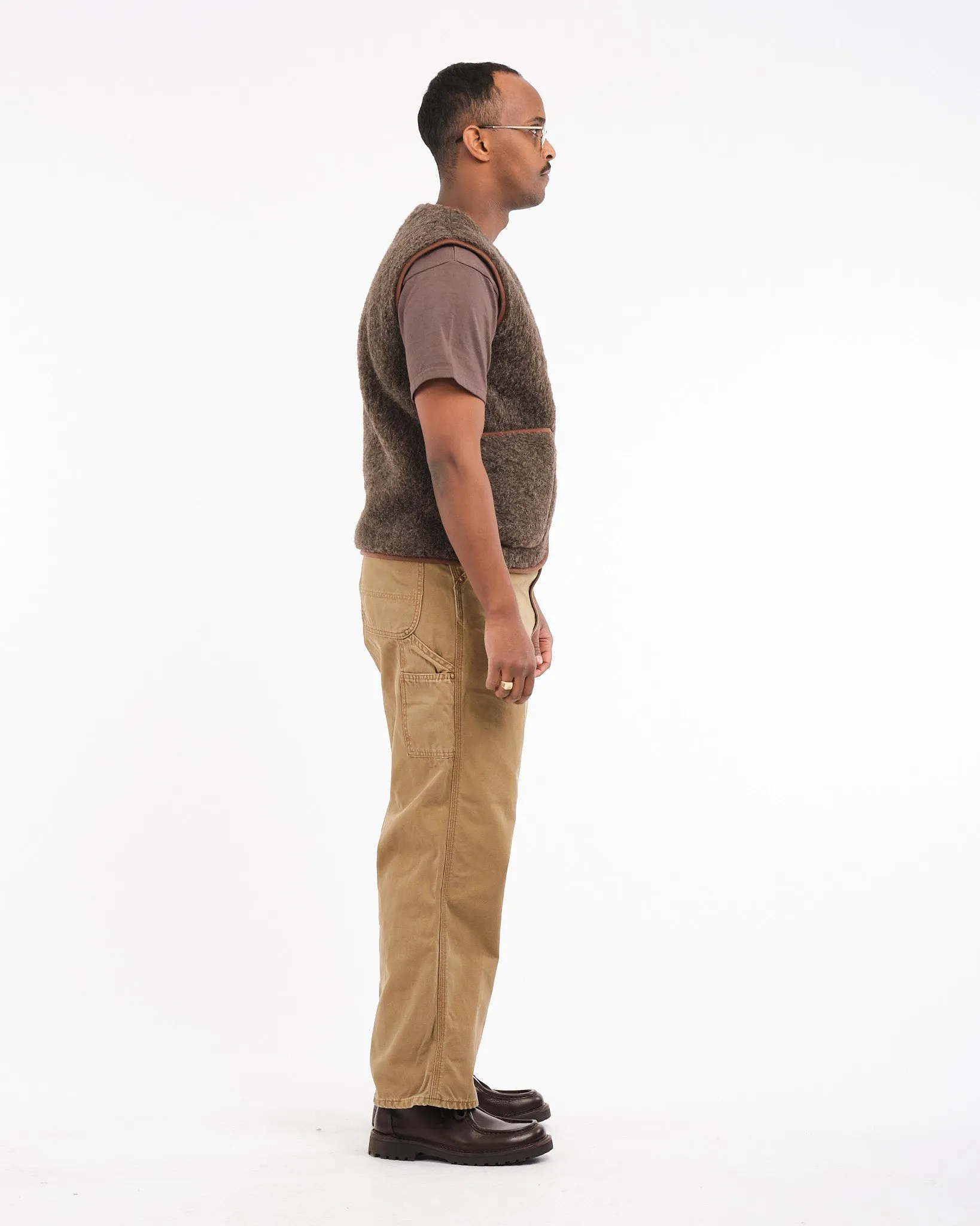 Pepitko Wool Vest Mid Brown