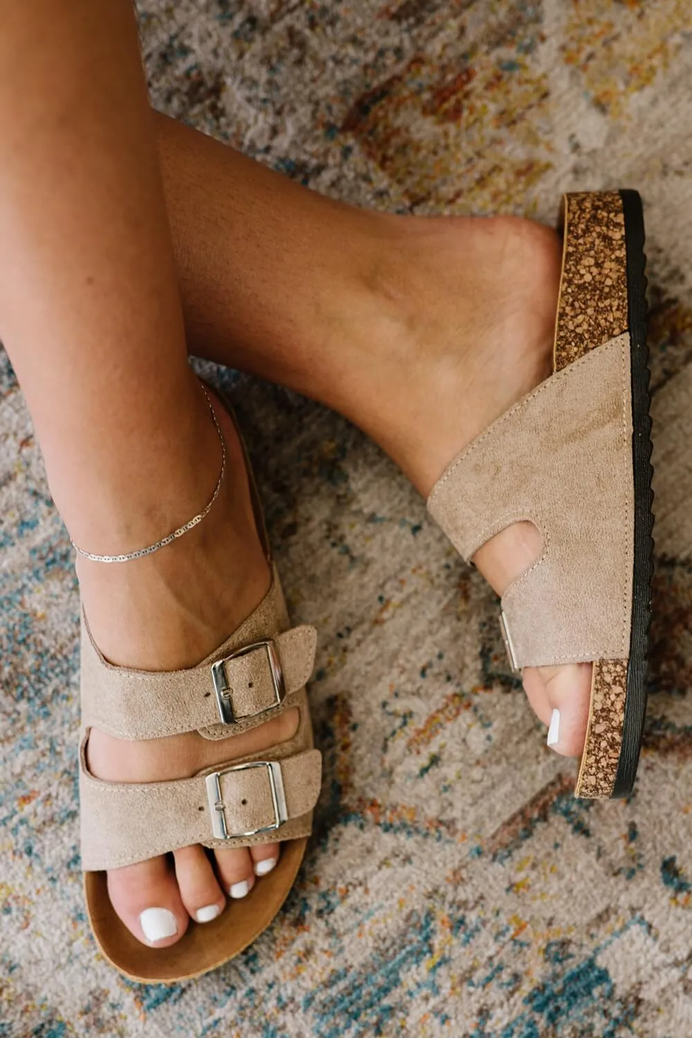 "Walk with Me" Buckled Soft Footbed Sandal