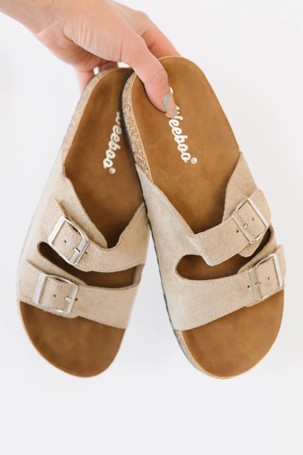 "Walk with Me" Buckled Soft Footbed Sandal