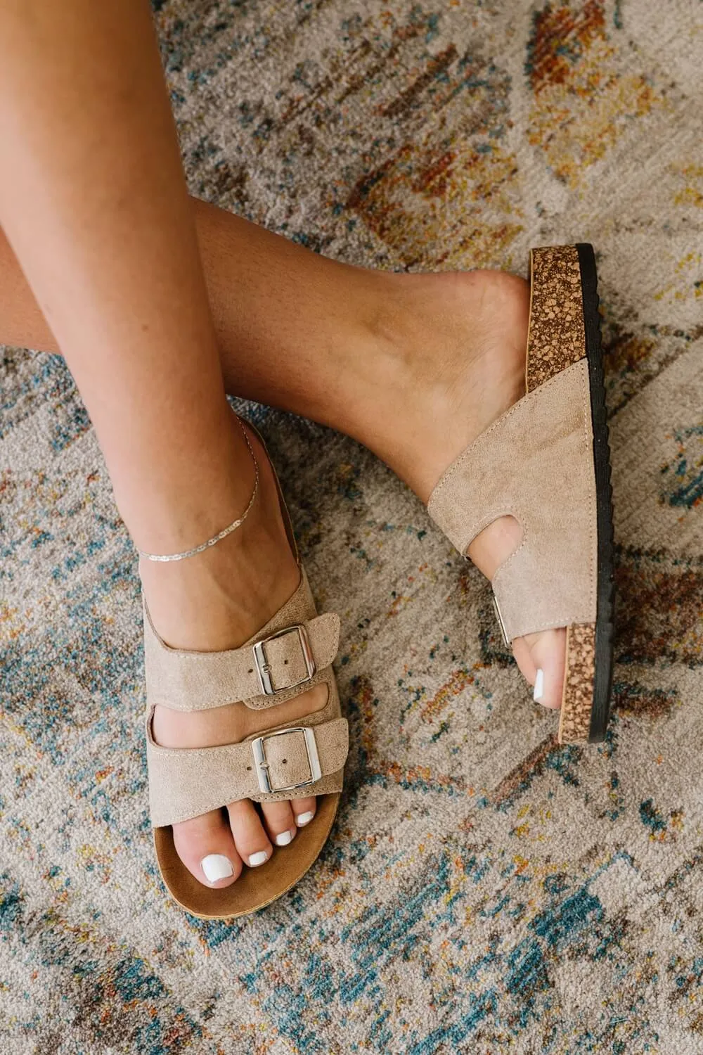 "Walk with Me" Buckled Soft Footbed Sandal