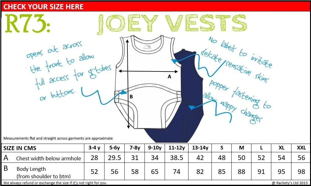 R73 Thermal Joey Vest Peg Tube Access