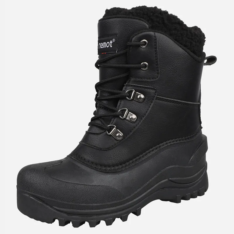 riemot Women's Snow Boots Black Waterproof & Slip-resistant Winter Boots