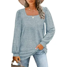 Rosvigor Blouses for Women Long Sleeve Shirts Casual Loose Tunic Fall Winter Tops