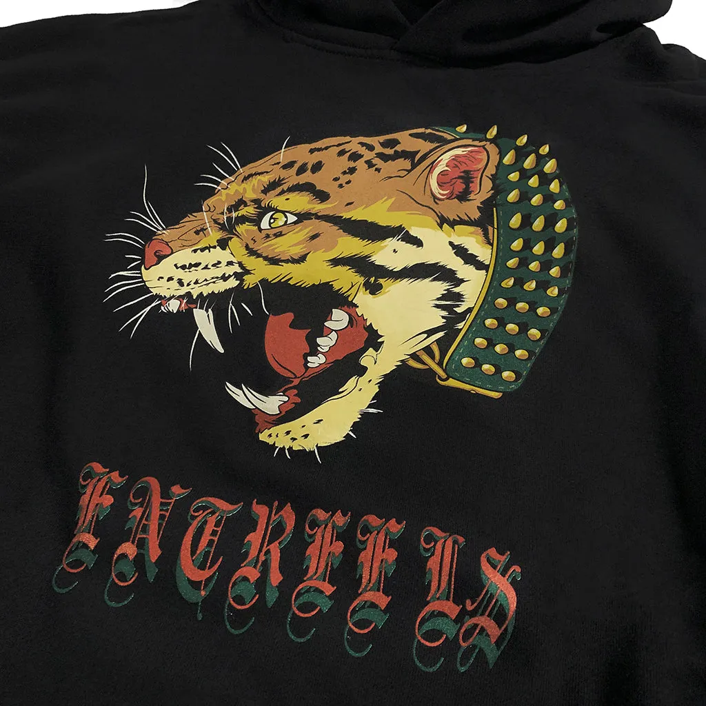 Sabertooth Drop Shoulder Black Pullover Hoodie