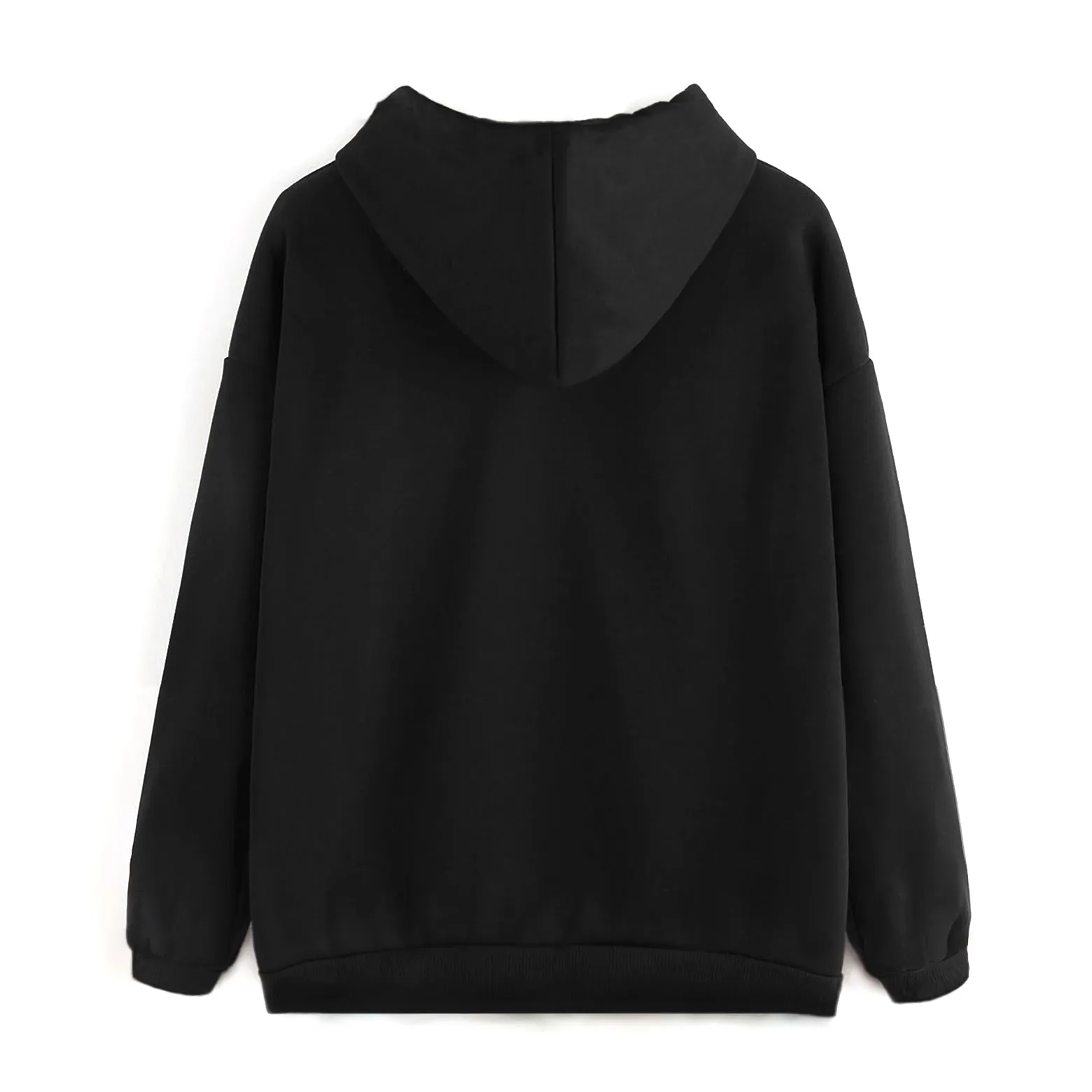 Sabertooth Drop Shoulder Black Pullover Hoodie