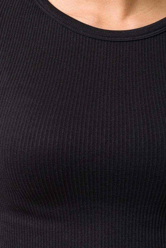 Seamless Cropped T-Shirt Black
