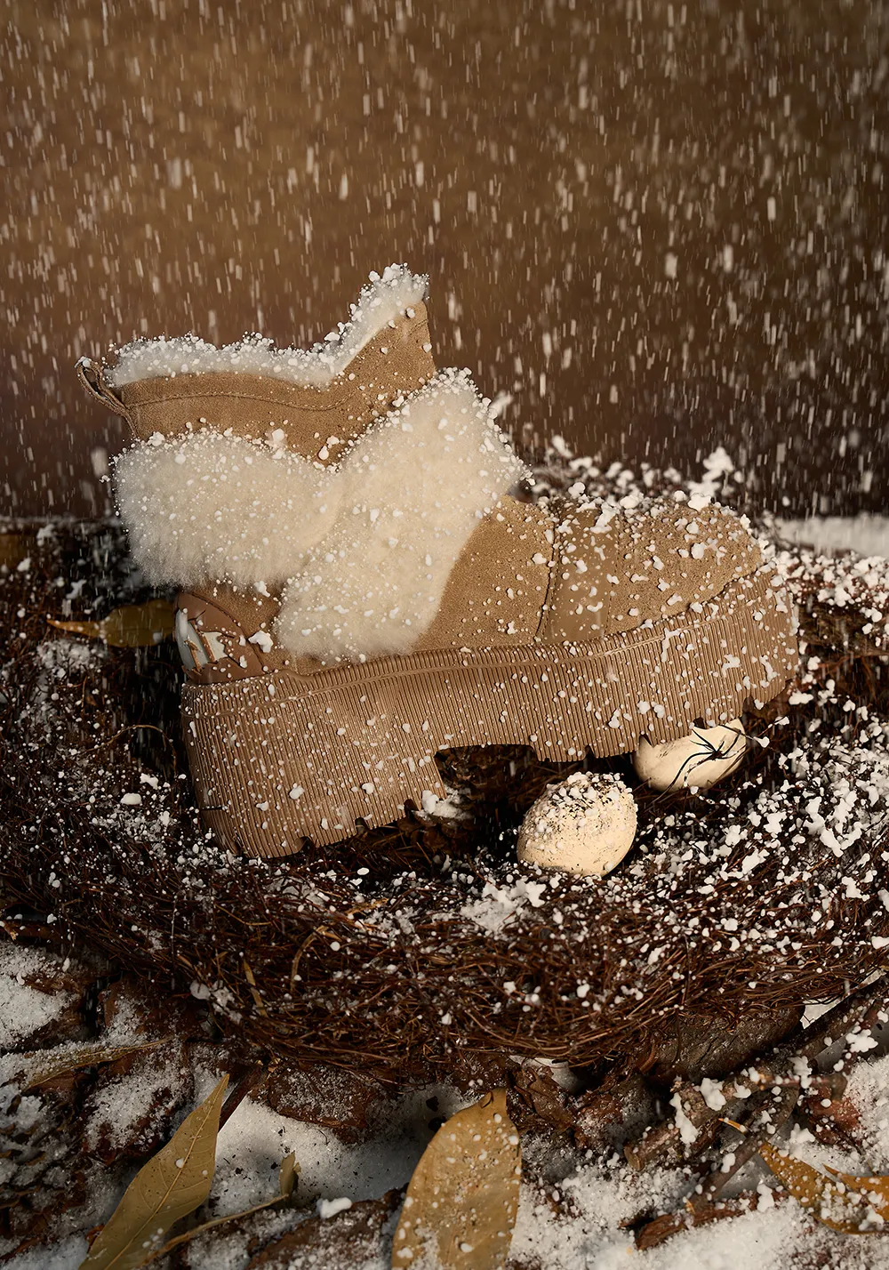 Short Snow Boots-Camel