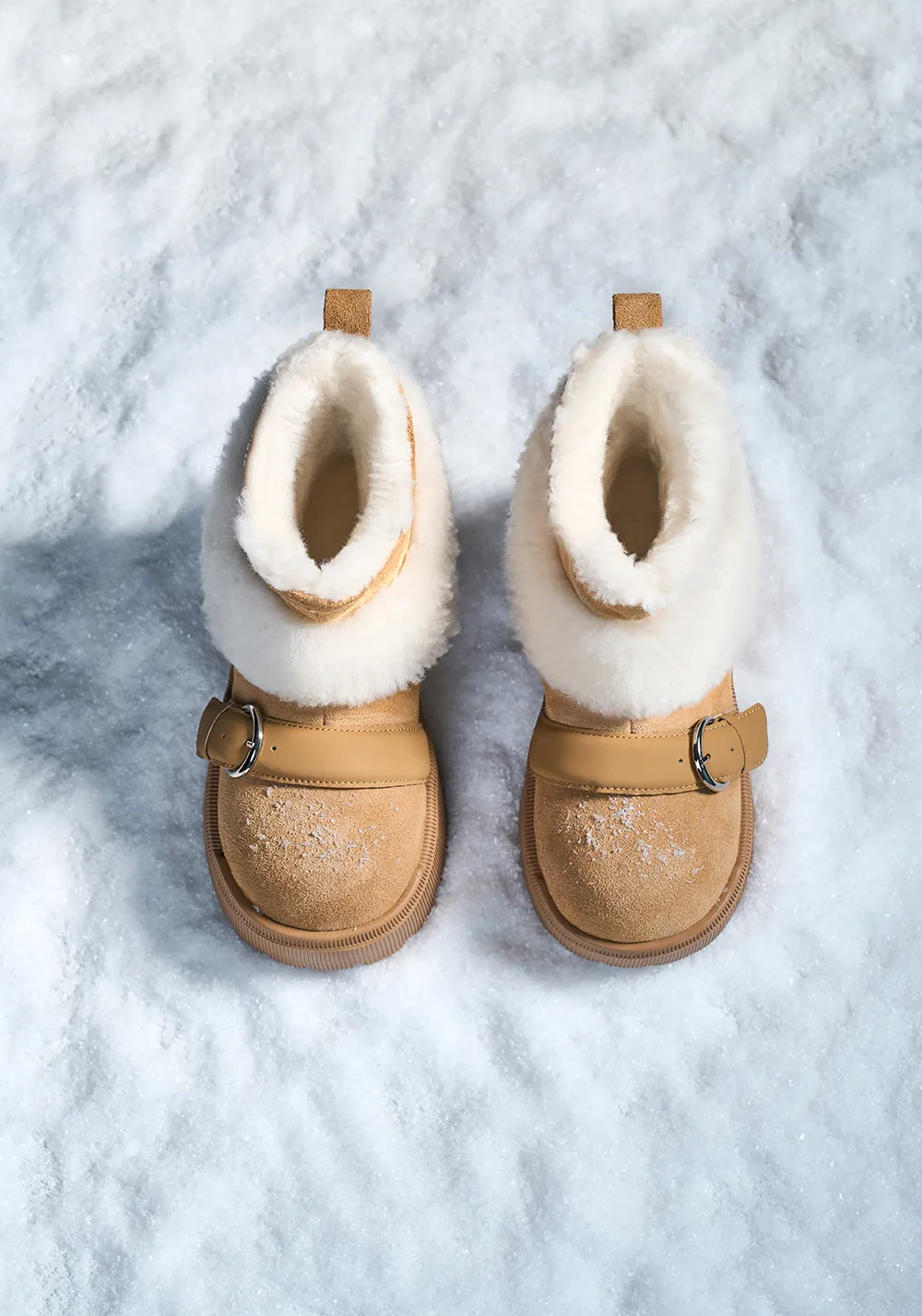 Short Snow Boots-Camel