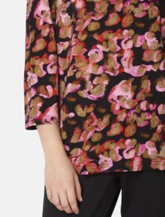 Signature abstract floral print tops