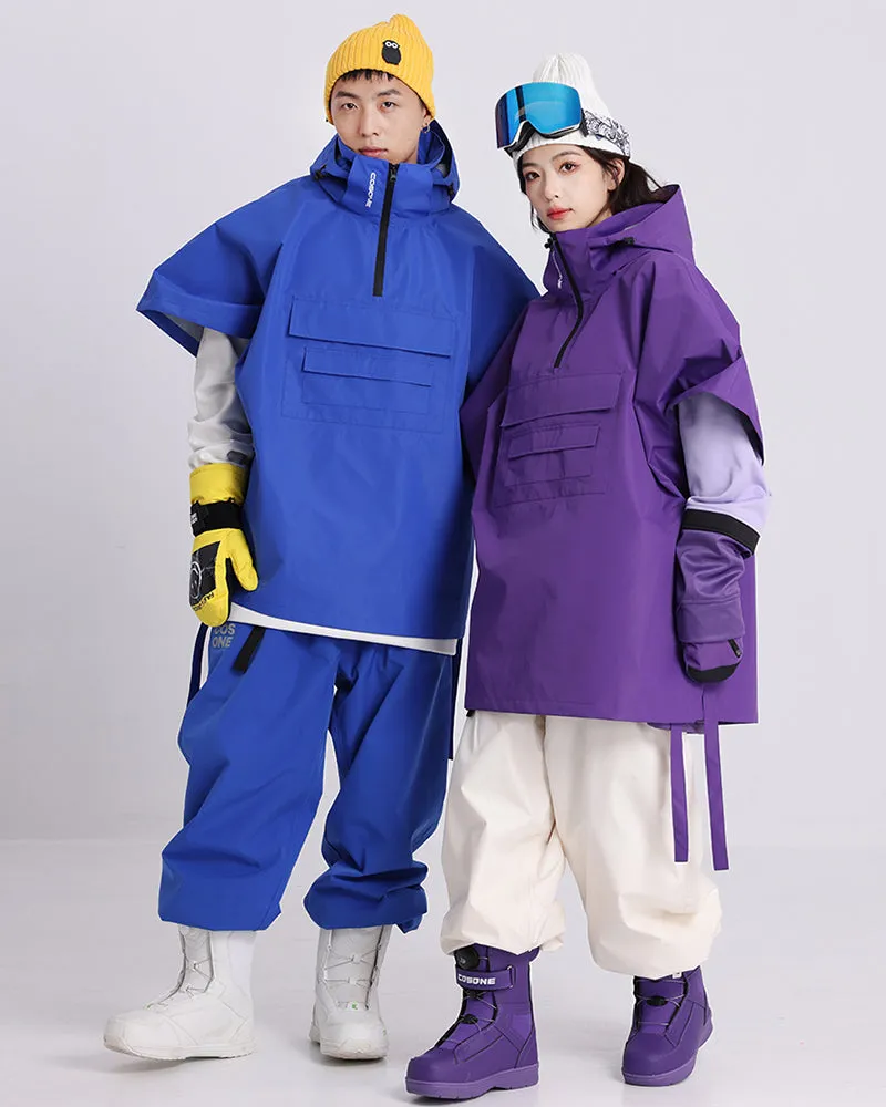 Ski Wear Outdoor Cloak Unisex Baggy Ski Jacket
