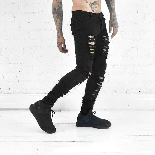 Slim Fit Ripped Swag Pants
