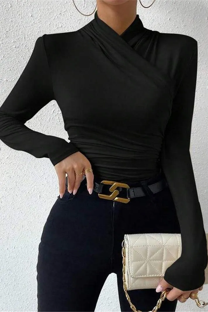 Slim Fit Versatile Pleated T-shirt
