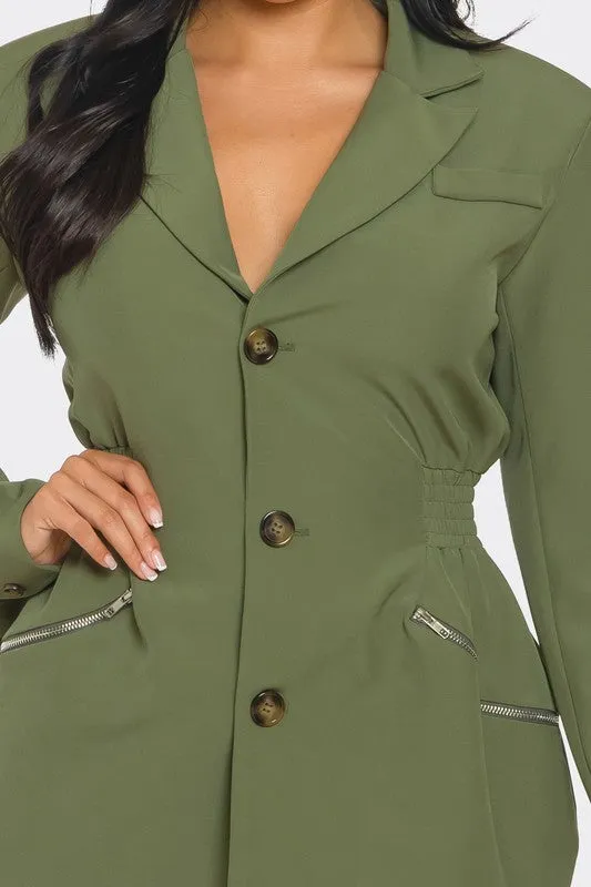 Tailored Utility Blazer Dress